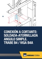 Conexión a Cortante: Atornillada con Doble Ángulo. Trabe B1/Viga B1B