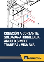 Conexión a Cortante: Atornillada con Doble Ángulo. Trabe B1/Viga B1B